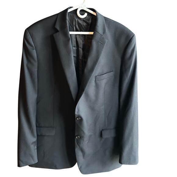 Lauren Ralph Lauren Men's Blazer Sport Coat Jacket Wool 2 Button Black 46L Long - Picture 1 of 12